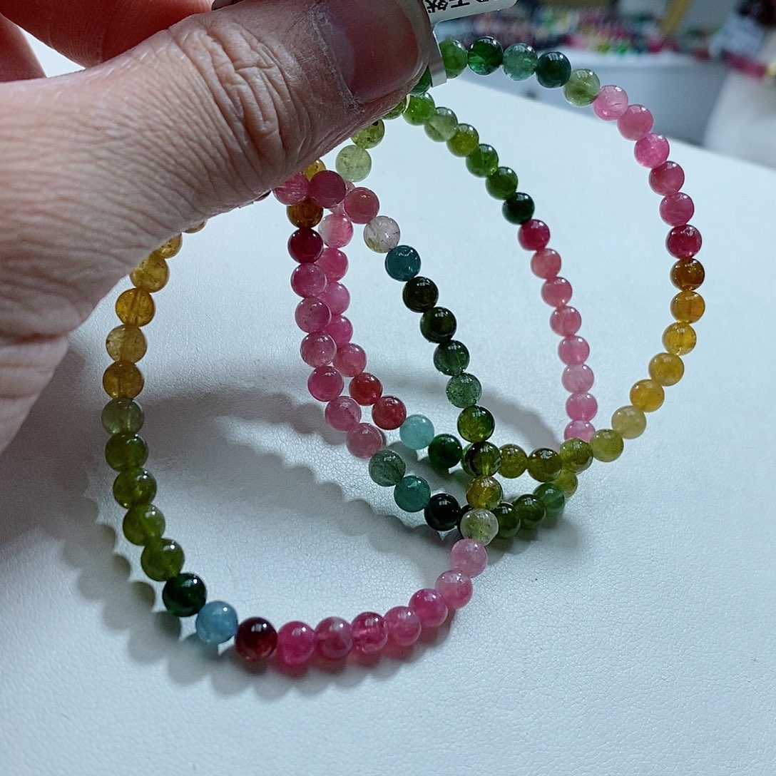 碧玺手链未镶嵌多样性发一条