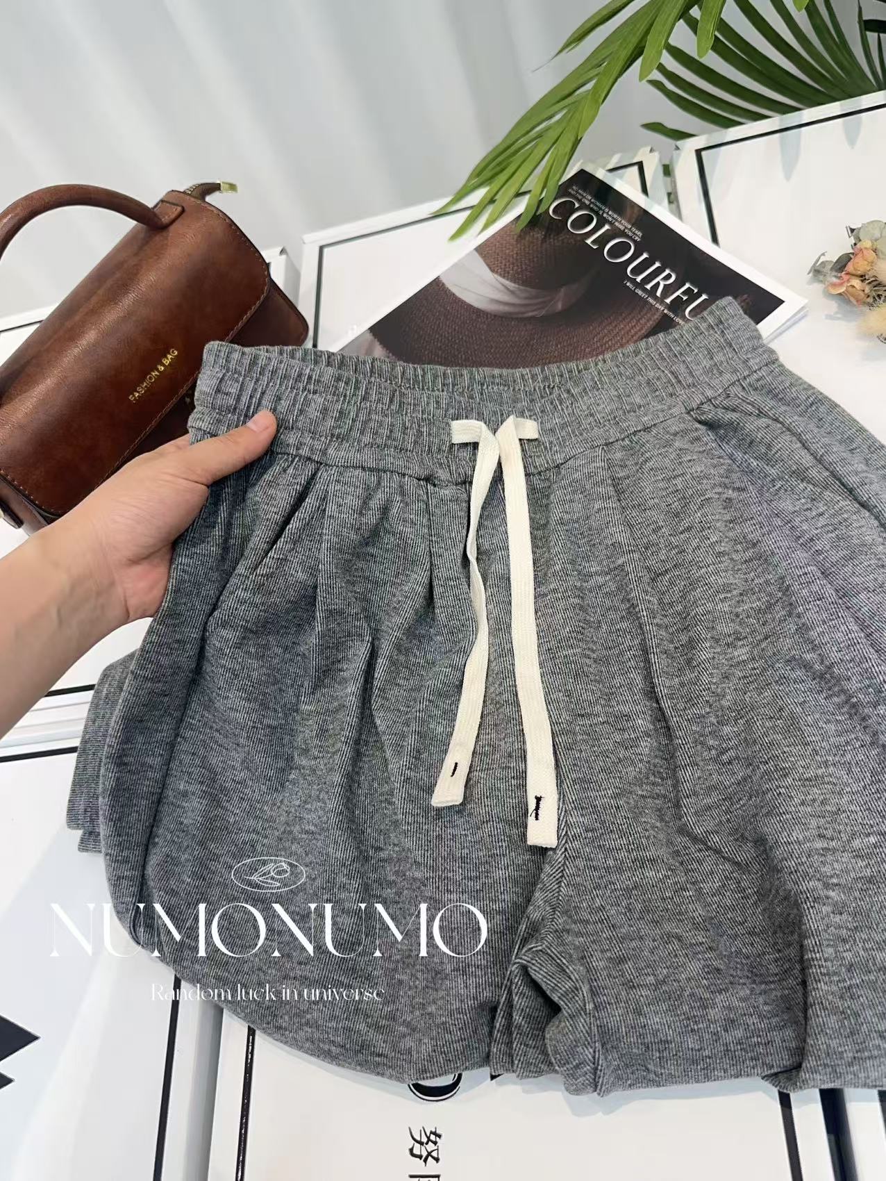 【糯米裤】2025新款百搭时尚休闲裤灰色A920