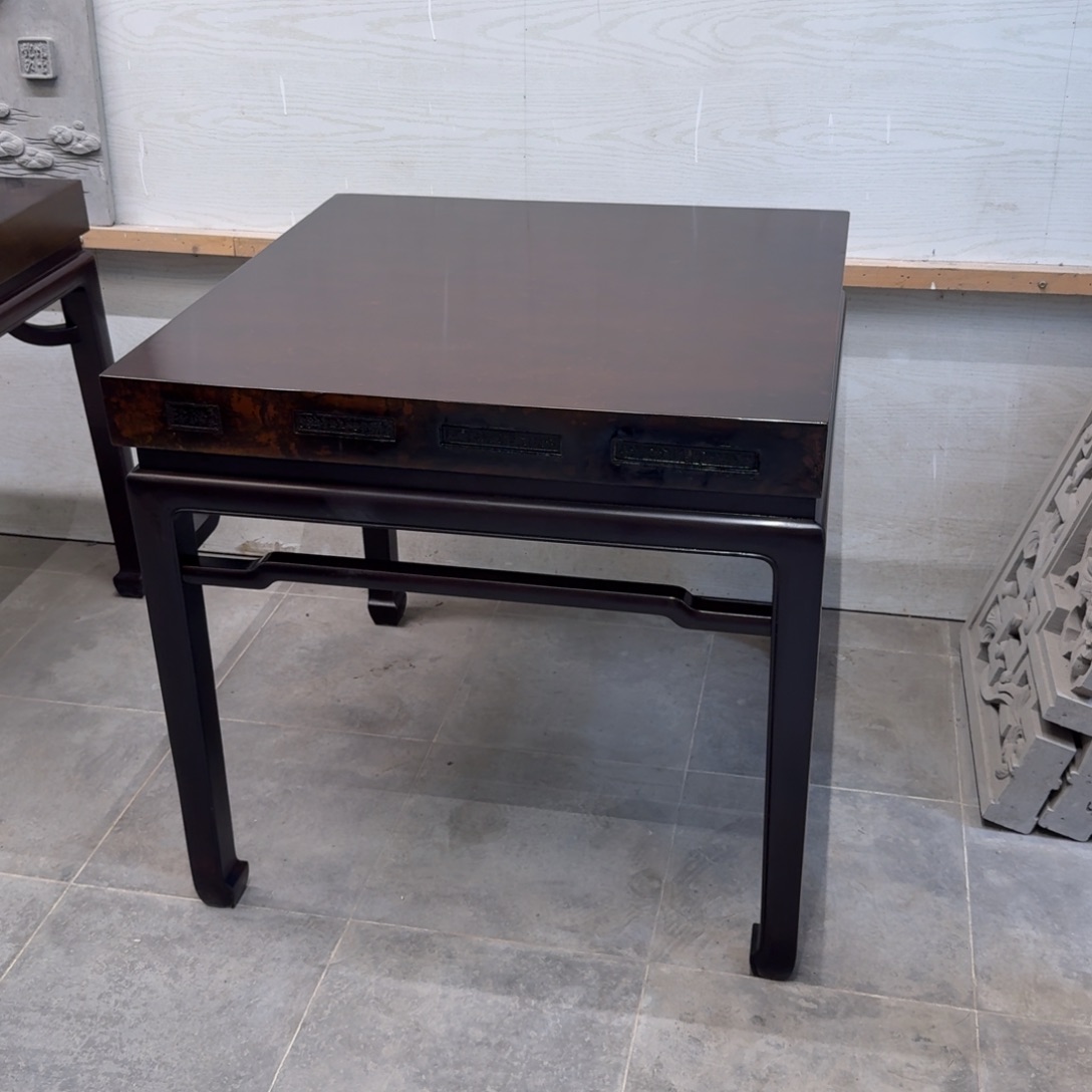 砖雕80x80 乌金色 一套 高77cm