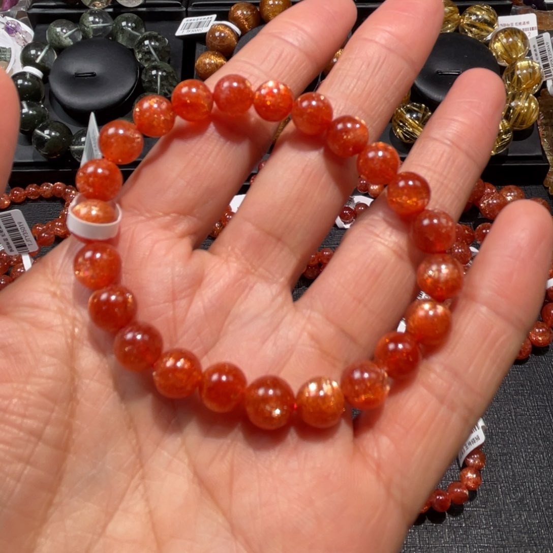 日光石手链未镶嵌金太阳8mm左右