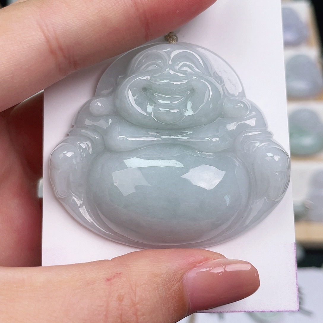 翡翠未镶嵌颈饰佛公