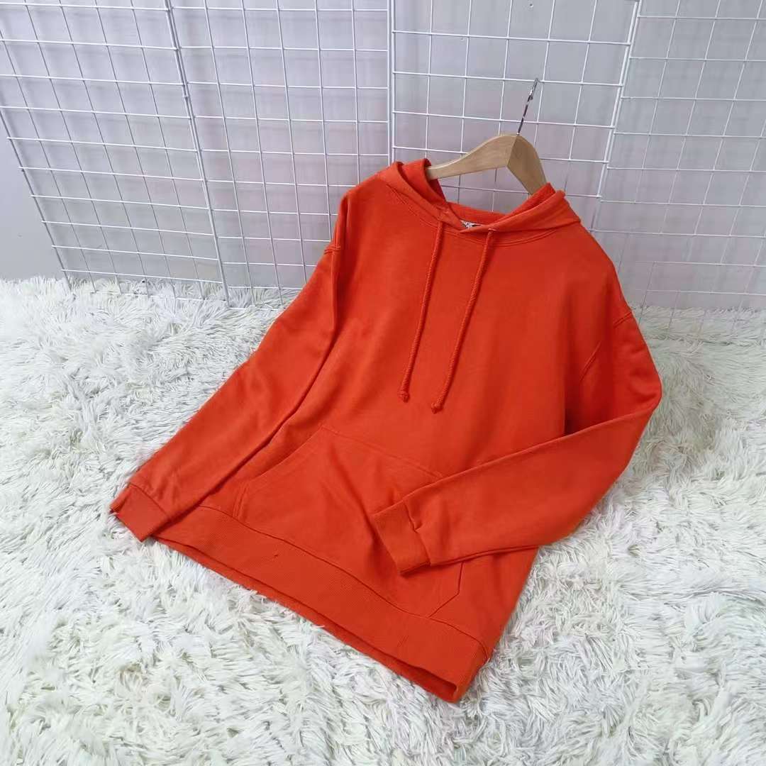 纯色连帽卫衣女式毛圈春秋休闲运动上衣宽松长袖外套 202453