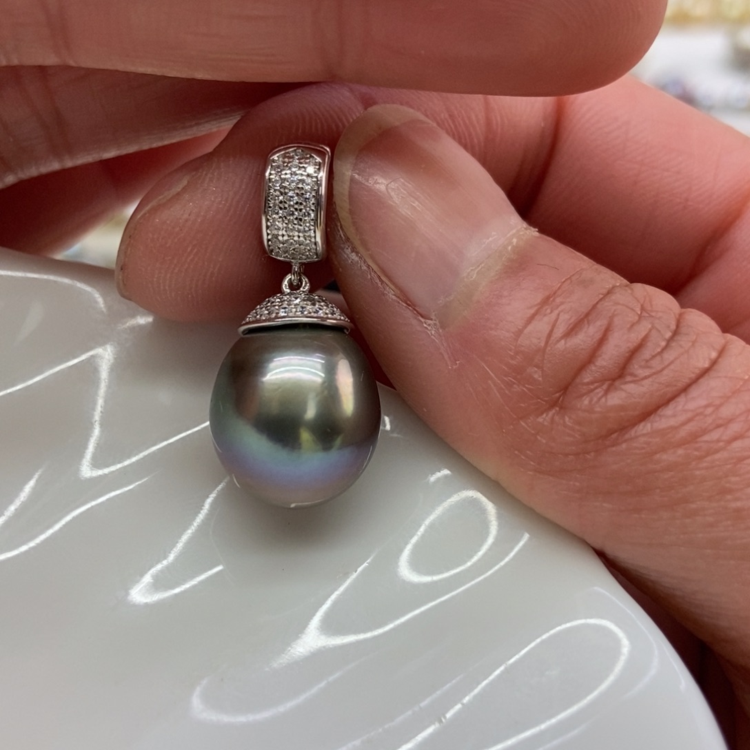 海水珍珠吊坠(不含链)银S925镶嵌