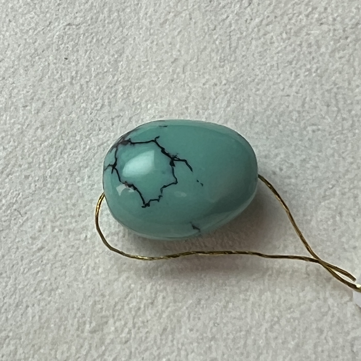 充填绿松石绿松石随形水滴吊坠