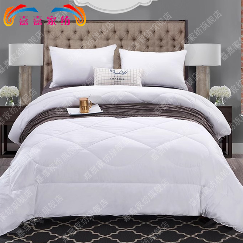 山东魏桥嘉嘉家纺直播间全尺寸专用白色纯色拼接款被子