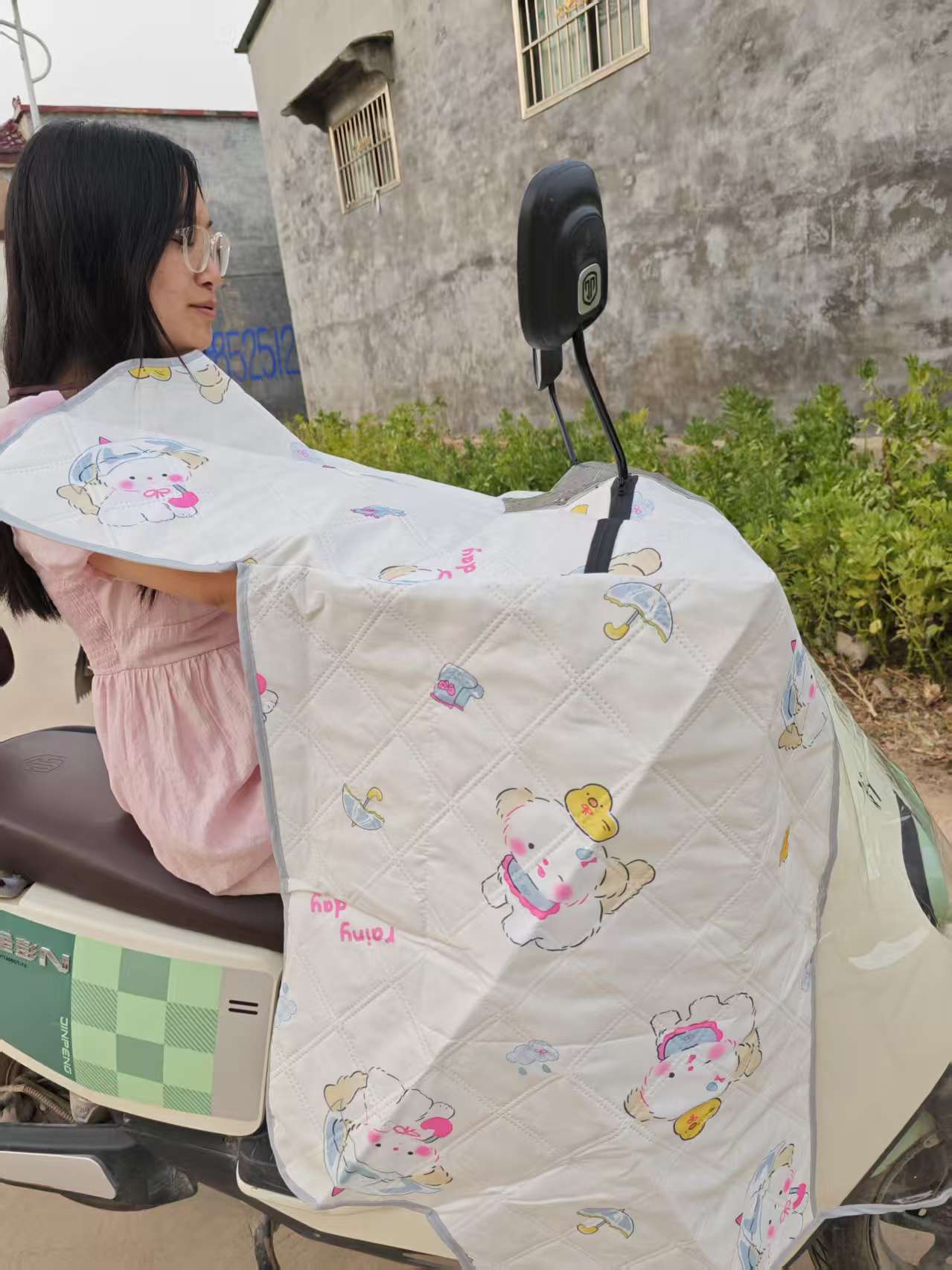 夏季斗篷通用防紫外线水电动车挡风被夏季透气防晒薄款