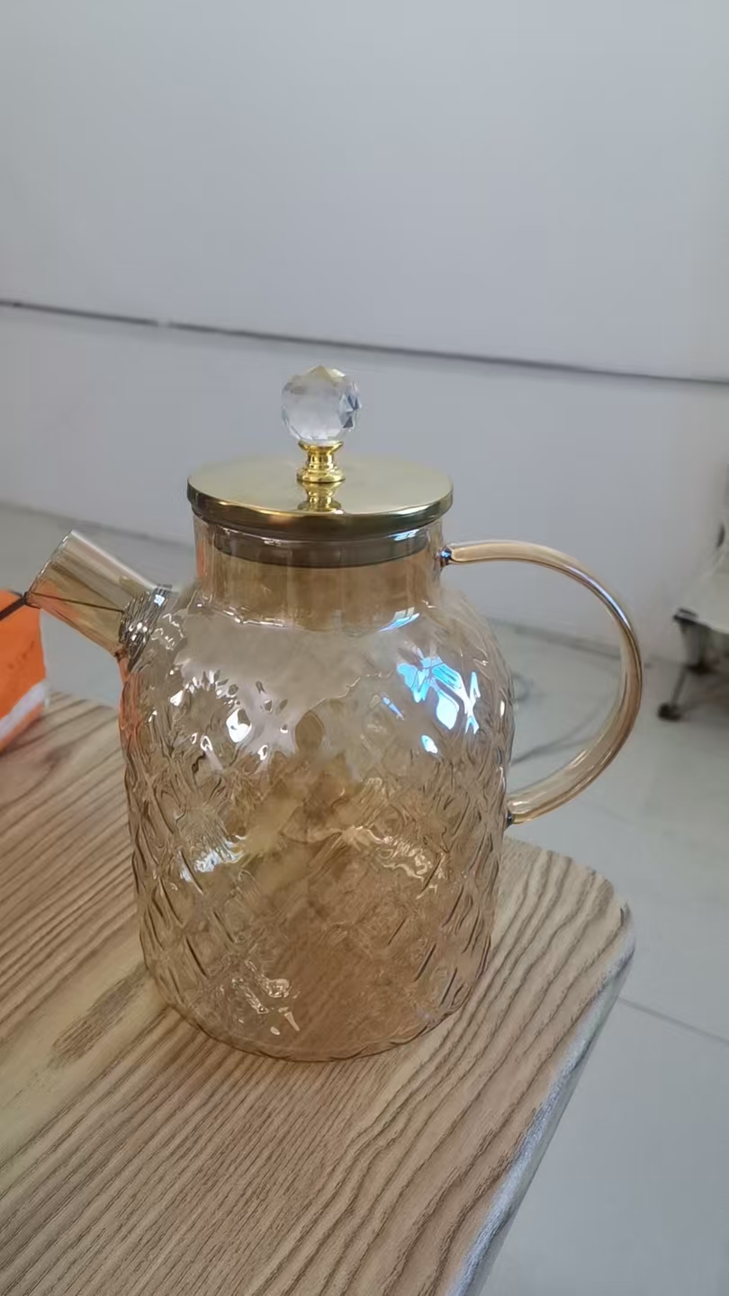 简约风冷水壶休闲风家用小清新田园风耐热养生壶