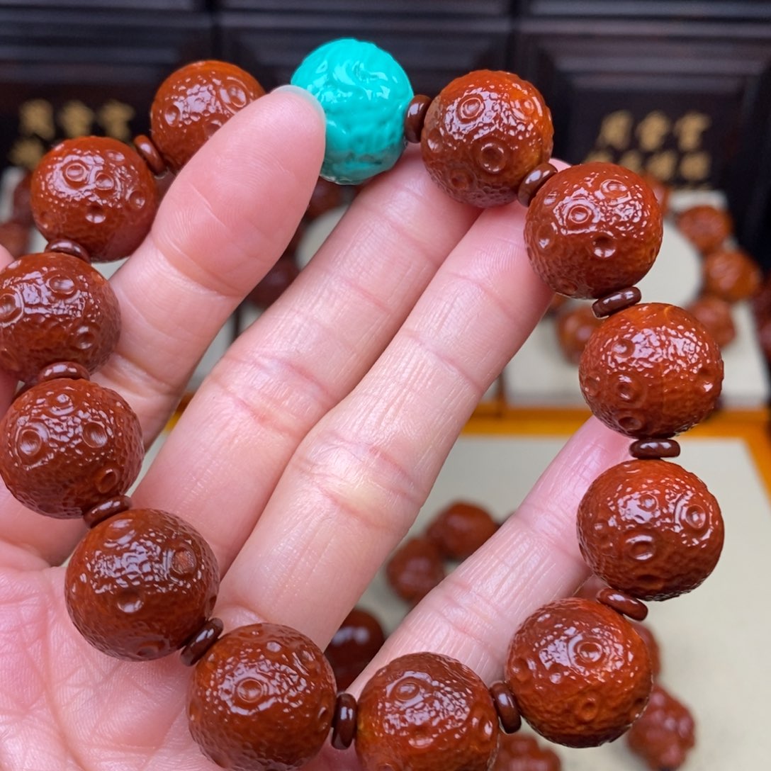 时***倾橄榄核吊坠星空星空