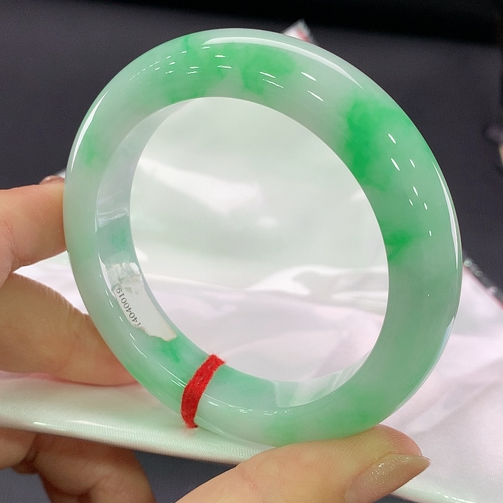 翡翠未镶嵌手镯正圈54-55