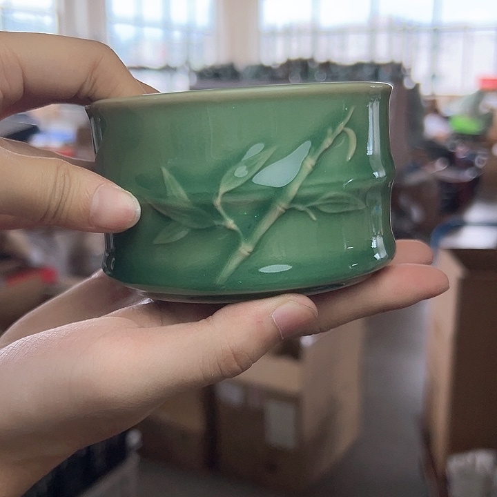 龙泉云间青瓷小米茶器