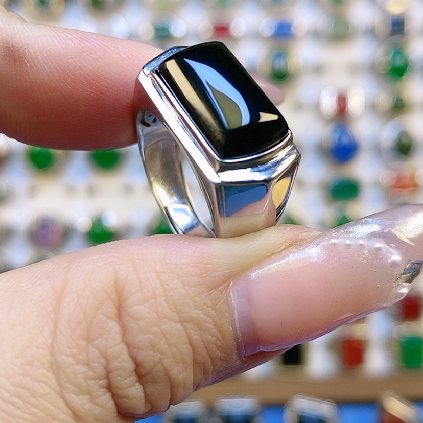 【闪购商品】玛瑙/玉髓戒指银S925镶嵌千*间