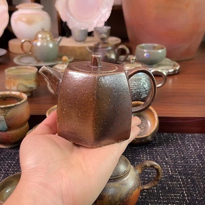 柴烧六方壶200毫升