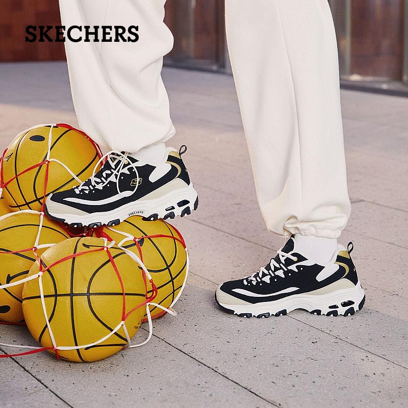 斯凯奇女款鞋子经典百搭时尚老爹鞋厚底增高舒适休闲运动鞋896268