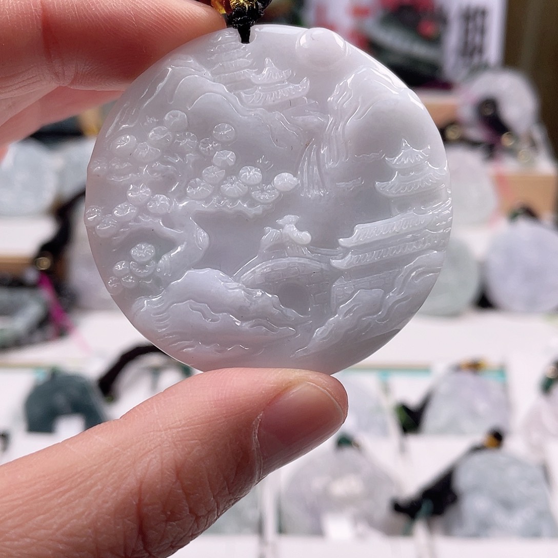 翡翠颈饰未镶嵌0416挂件