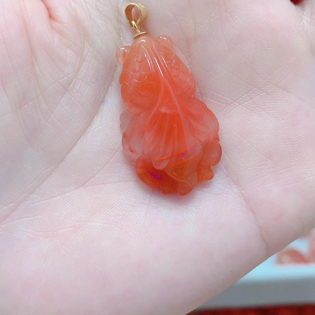 吊坠(不含链)银S925镶嵌南红玛瑙