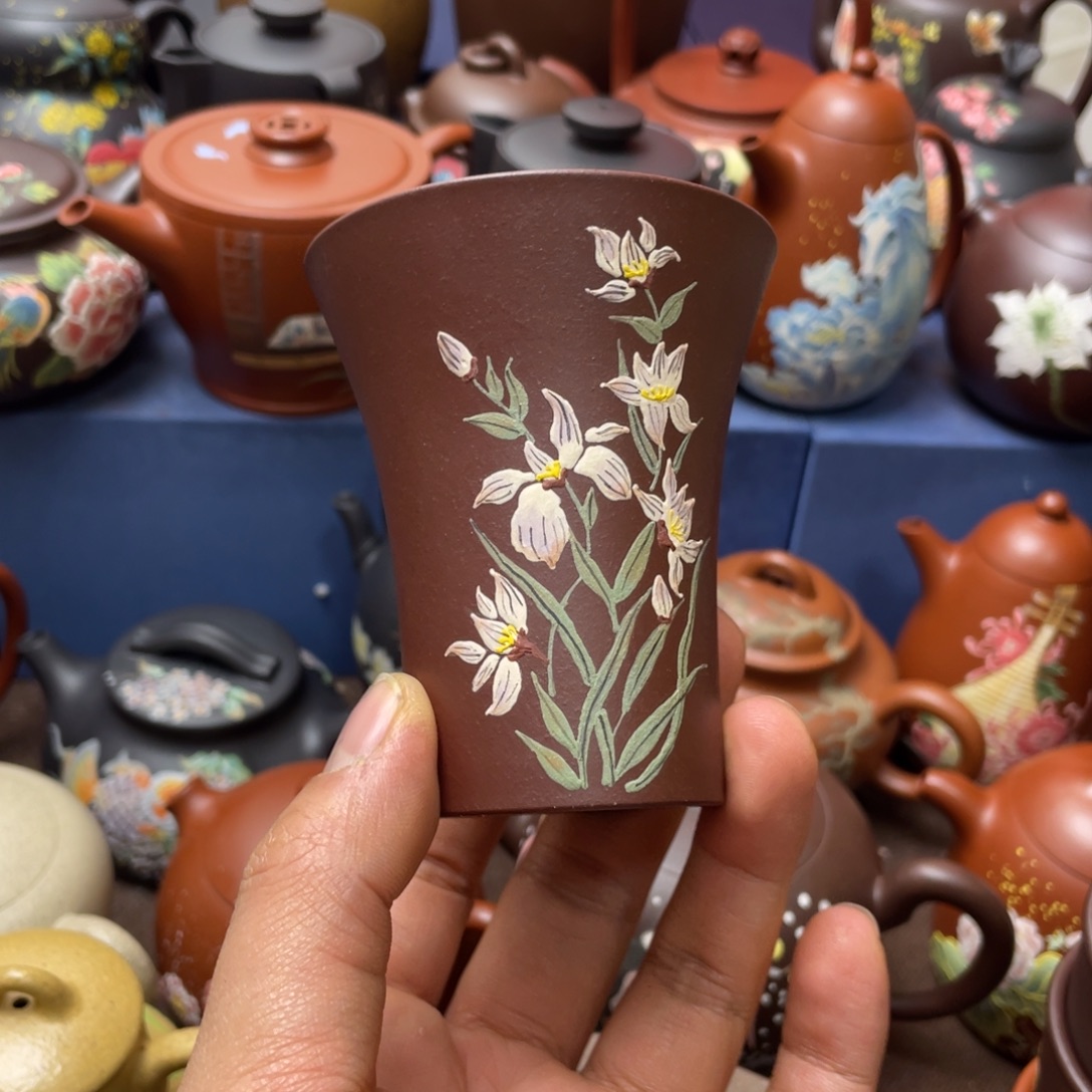 红泥茶杯紫砂主人杯120cc