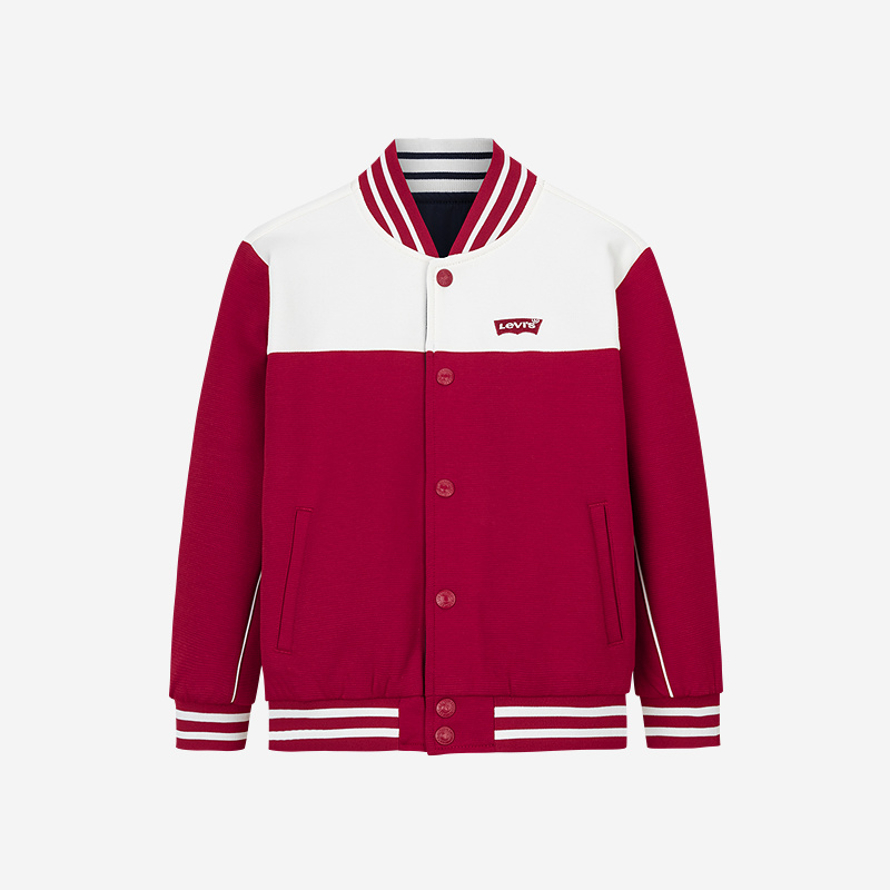 【官方旗舰】Levi's李维斯经典双面穿棒球针织夹克撞色立领外套M826