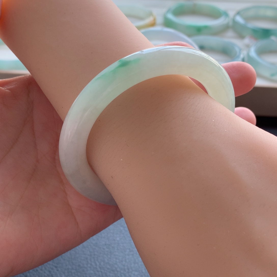 翡翠手镯未镶嵌10号-53.8