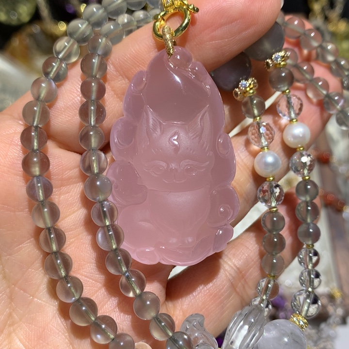 水晶颈饰未镶嵌天然