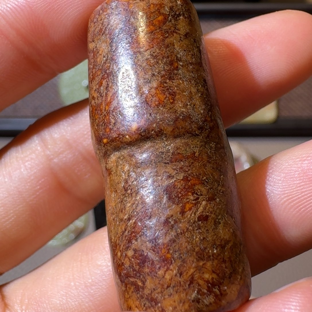 和田玉（糖玉）车挂未镶嵌天**福