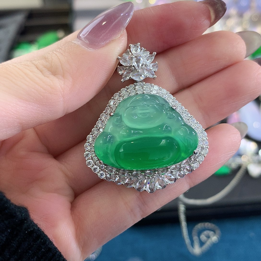 银S925镶嵌颈饰玛瑙/玉髓潮****号