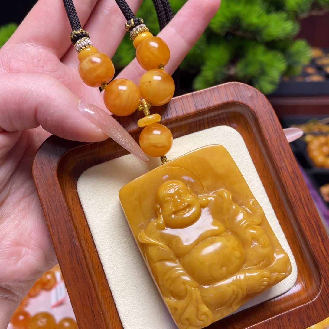 蜜蜡颈饰未镶嵌项链