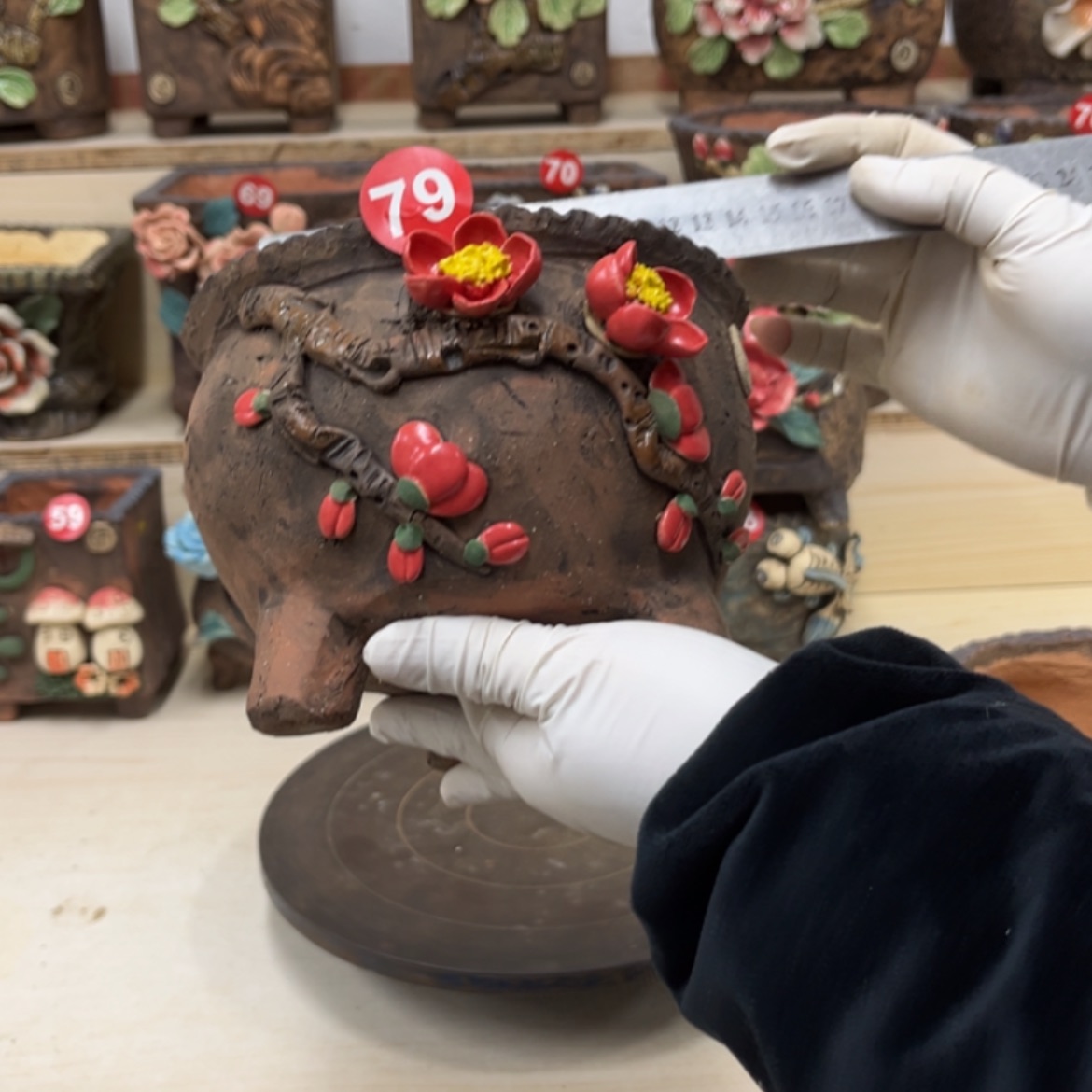 【闪购商品】紫砂花盆79号内口13.5×12.5脚高12.5