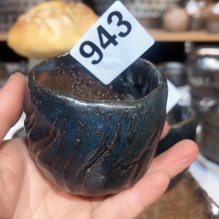 杯醇**月高温柴烧陶泥主人杯