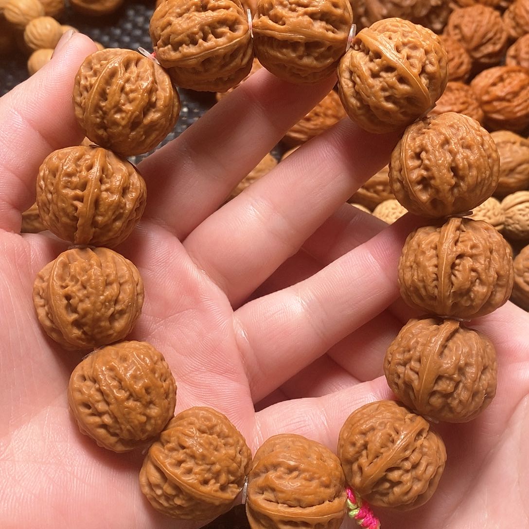 文玩核桃手串矮桩粗筋麻花