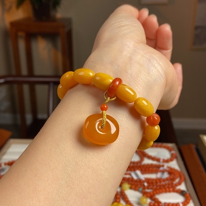 琥珀手链未镶嵌蜜蜡手串9