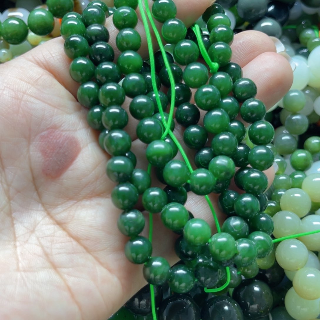 和田玉手链未镶嵌有裂