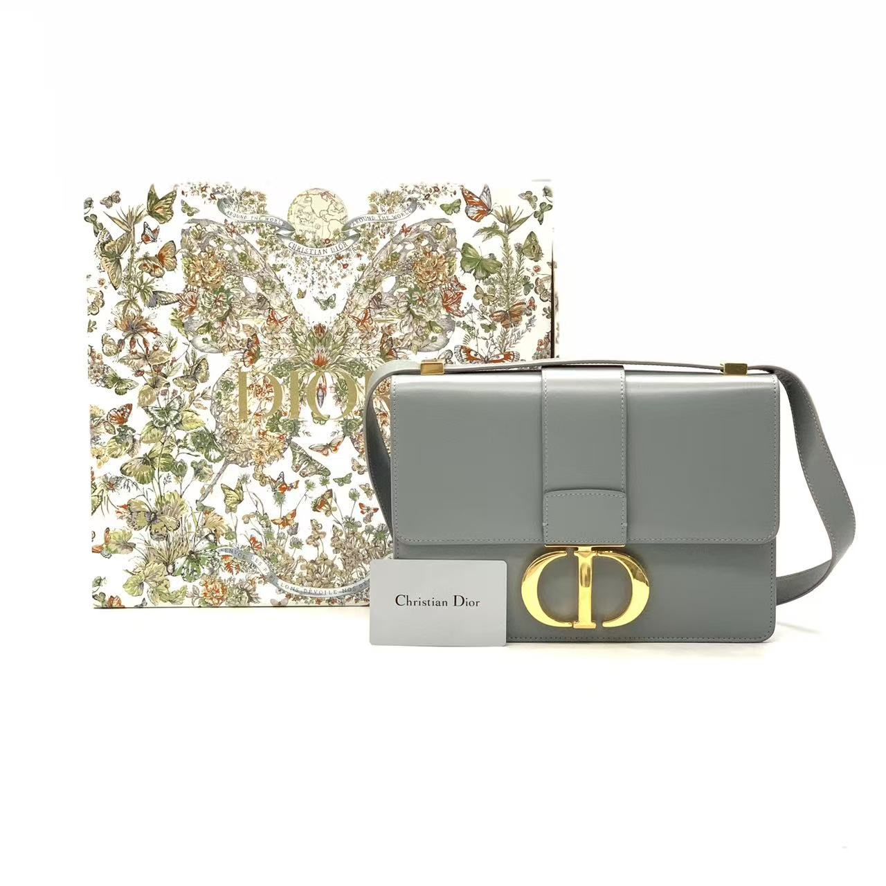 99新 DIOR/迪奥 【安则专属】灰色蒙田30单肩包