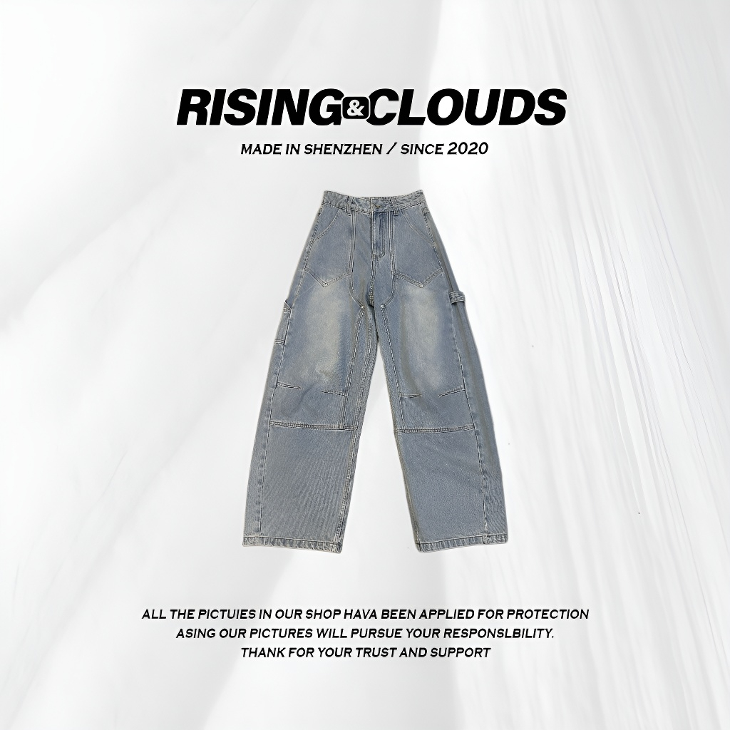 【莎莎】舒适百搭休闲显瘦牛仔直筒裤020099