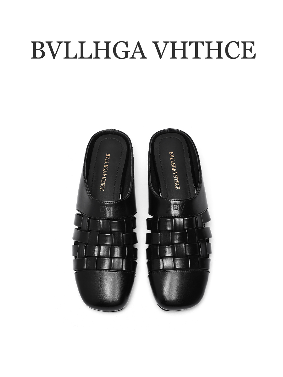 BVLLHGA VHTHCE 新款手工编织镂空胎牛玛丽珍时尚百搭女鞋 332