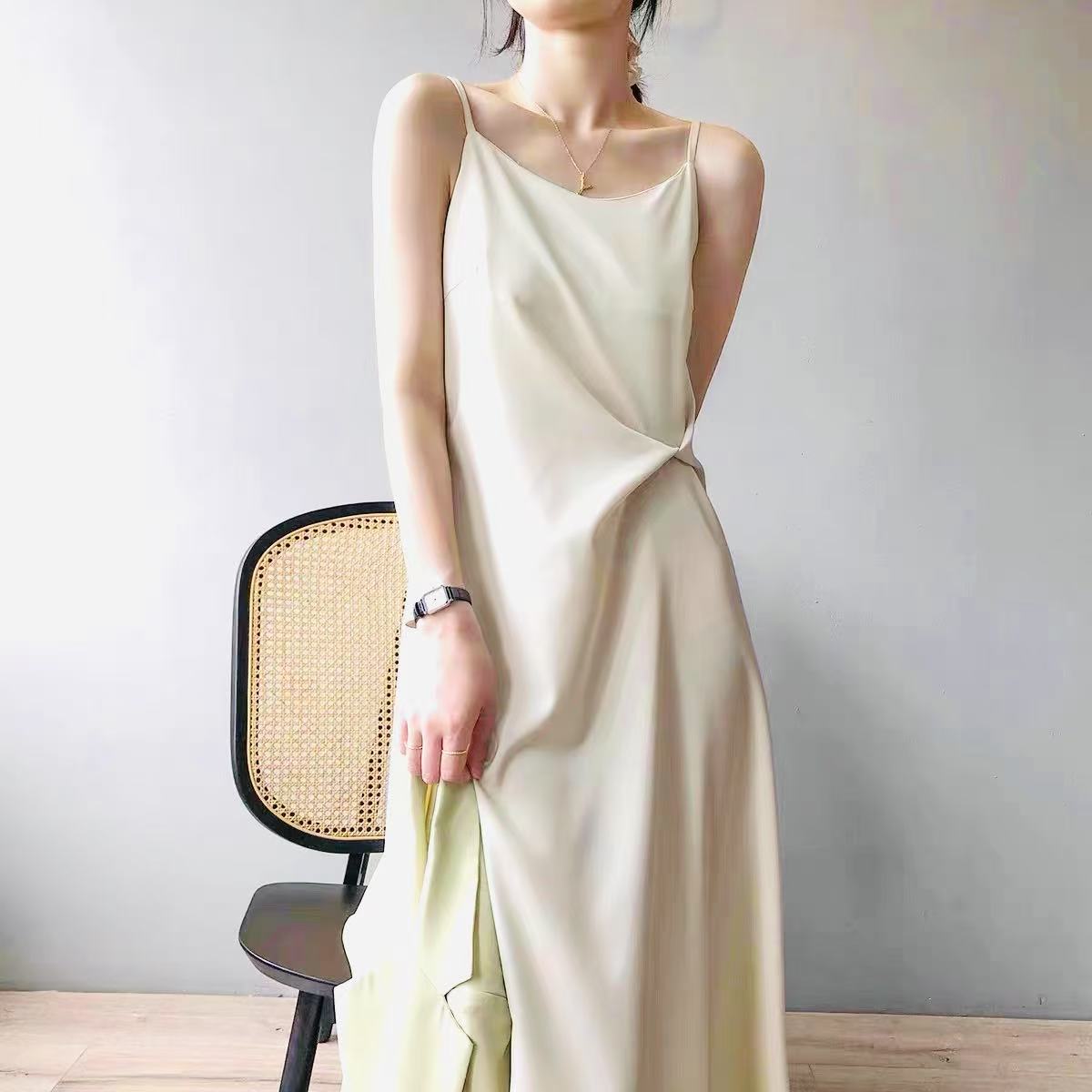 【杭州-意法】NN1906-时尚女装设计感新款连衣裙法式收腰气质显瘦