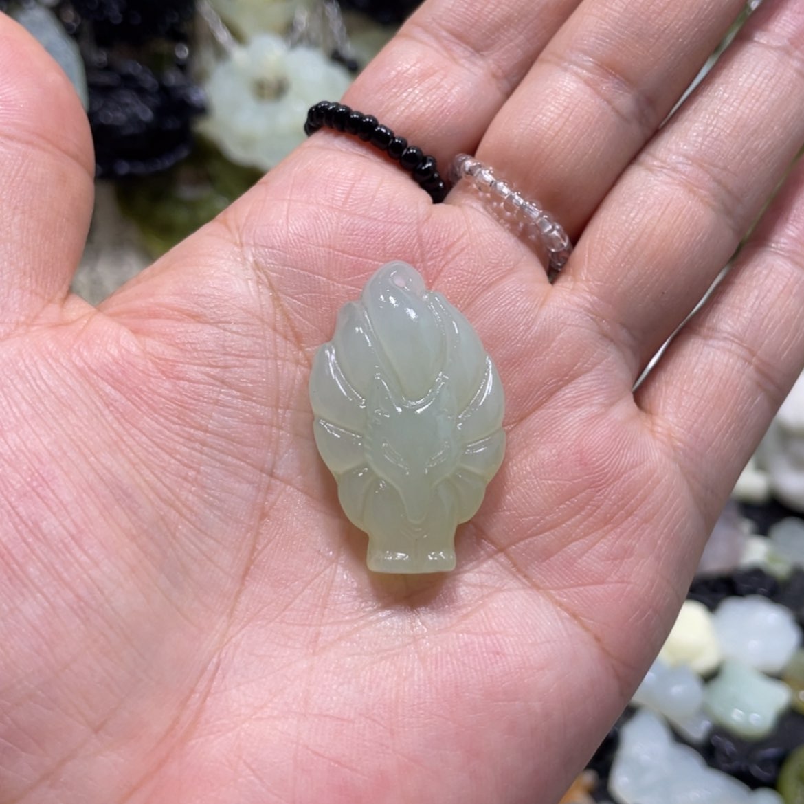【闪购商品】岫玉颈饰未镶嵌66吊坠