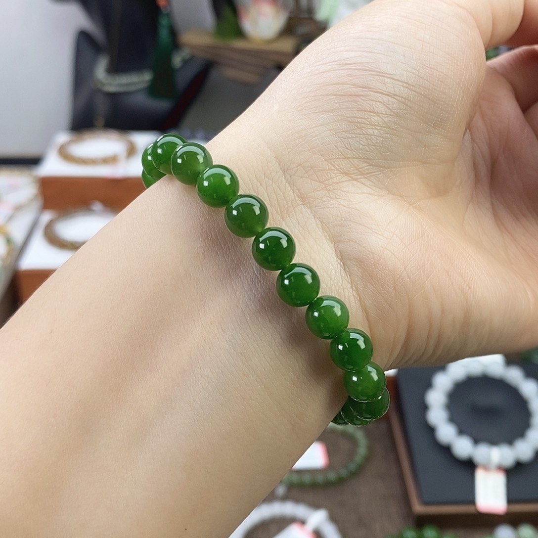 和田玉手串卡8未镶嵌