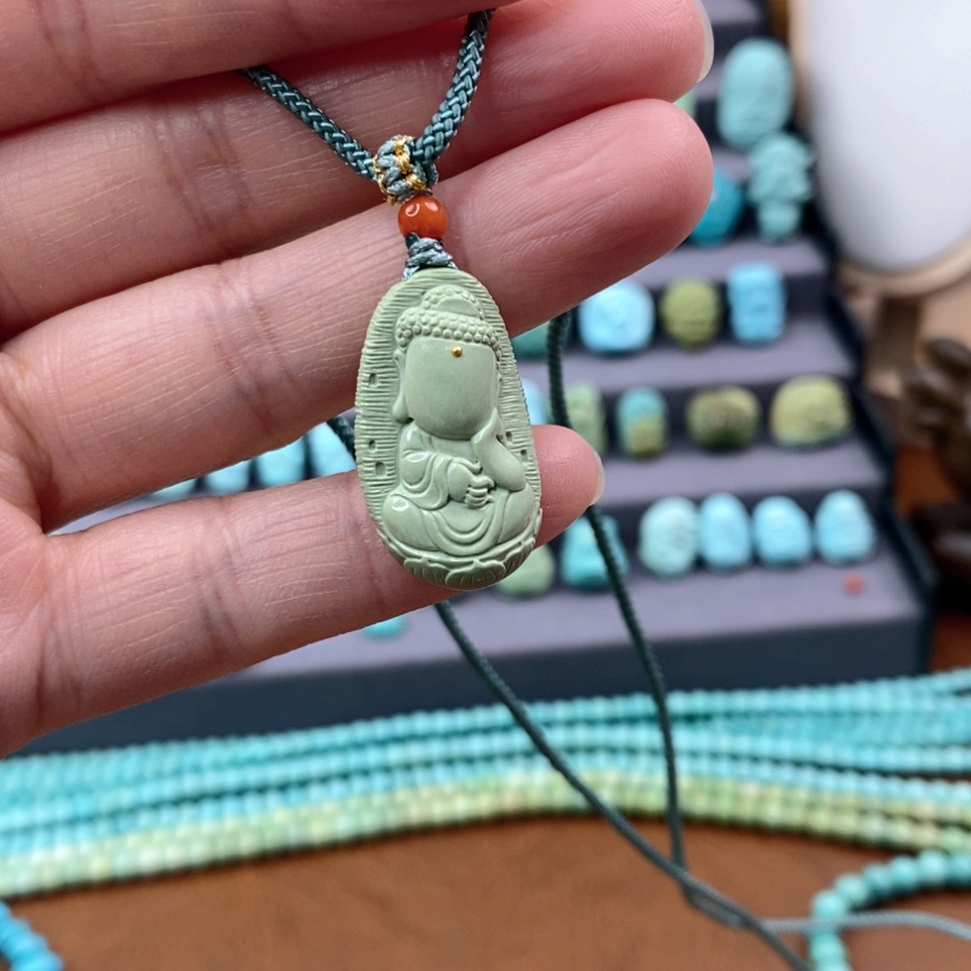 绿松石珠宝奇石未镶嵌骑****灵