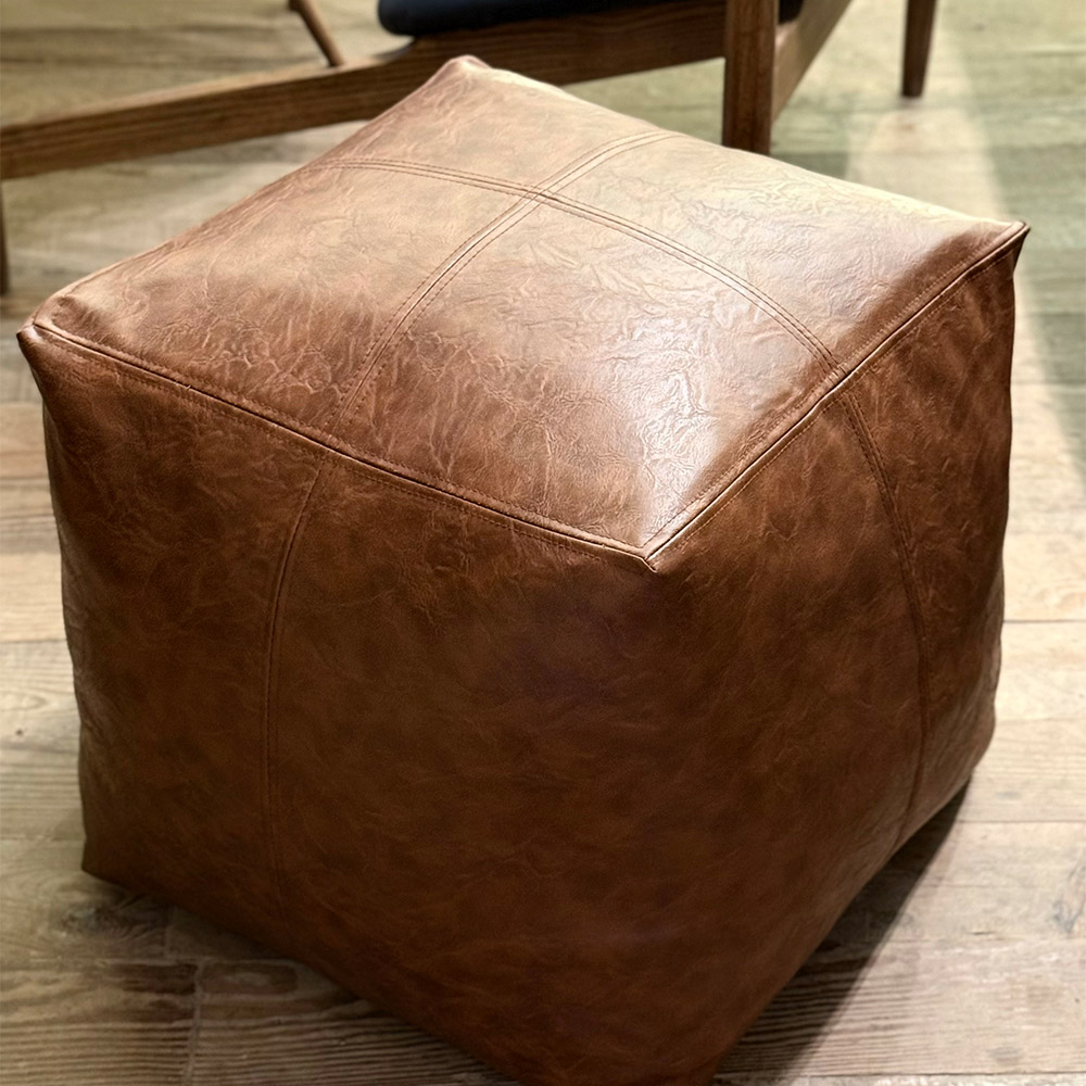 立体裁剪版轻奢皮墩墩榻榻米家用坐墩创意蒲团超大衣物收纳坐墩