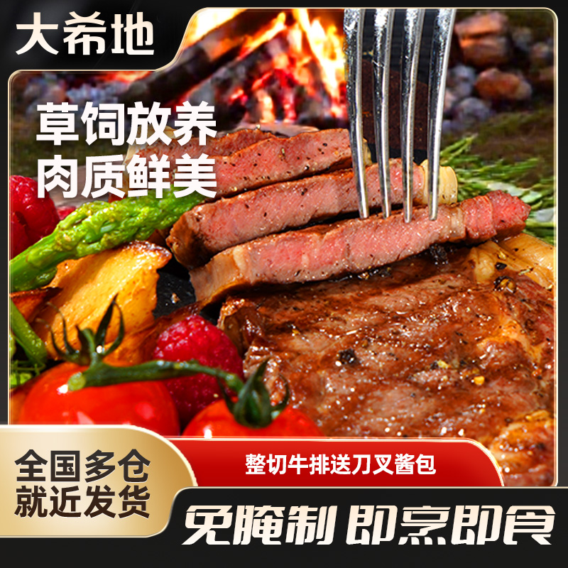 大希地 整切牛排菲力套餐130g免腌制调味牛扒牛肉冷冻半成品