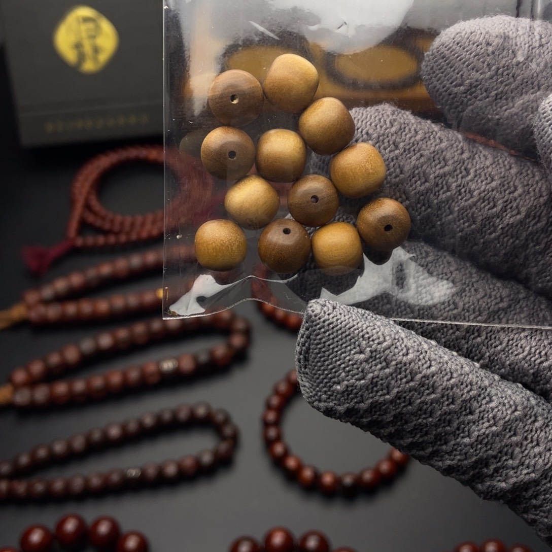 赤***)小叶紫檀手串/手链老山檀香极限弧老型珠