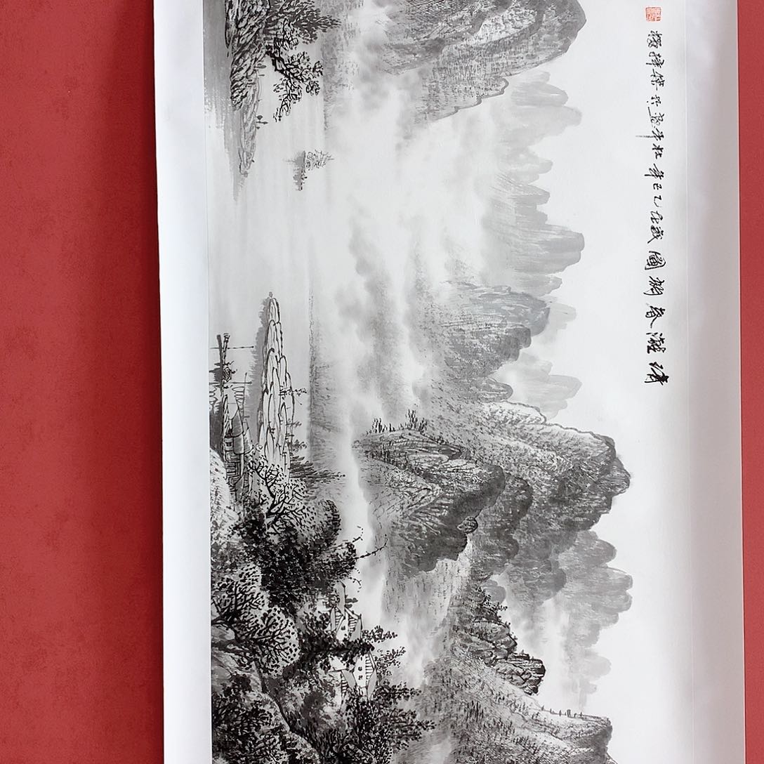 国画国画作品四尺