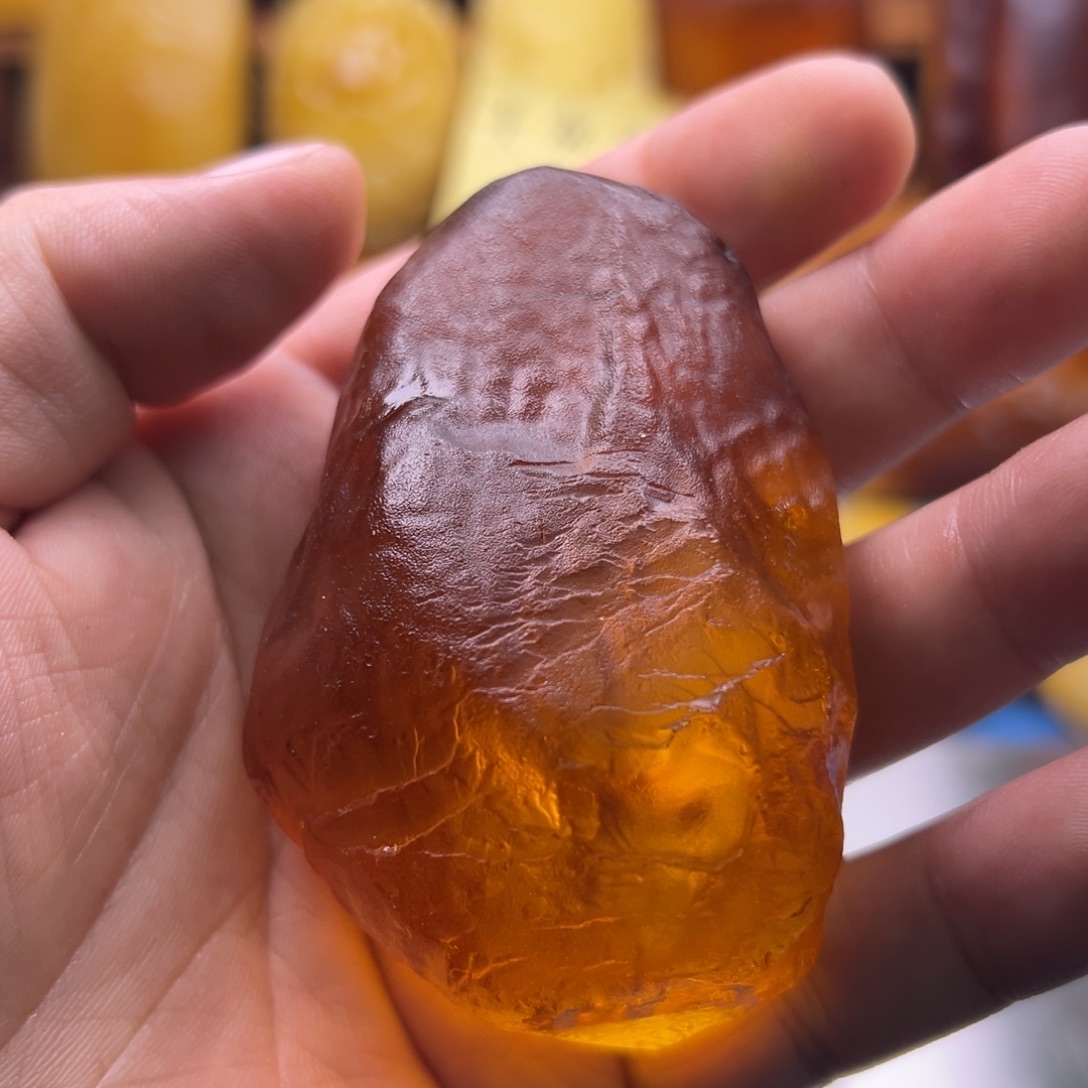 泷***鱼定制琥珀未镶嵌琥珀蜜蜡
