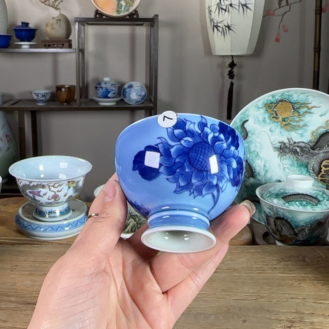 杯景德镇陶瓷柴烧多人