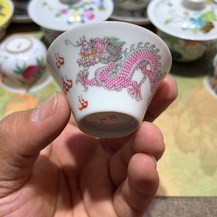 纯手绘精品盖碗杯