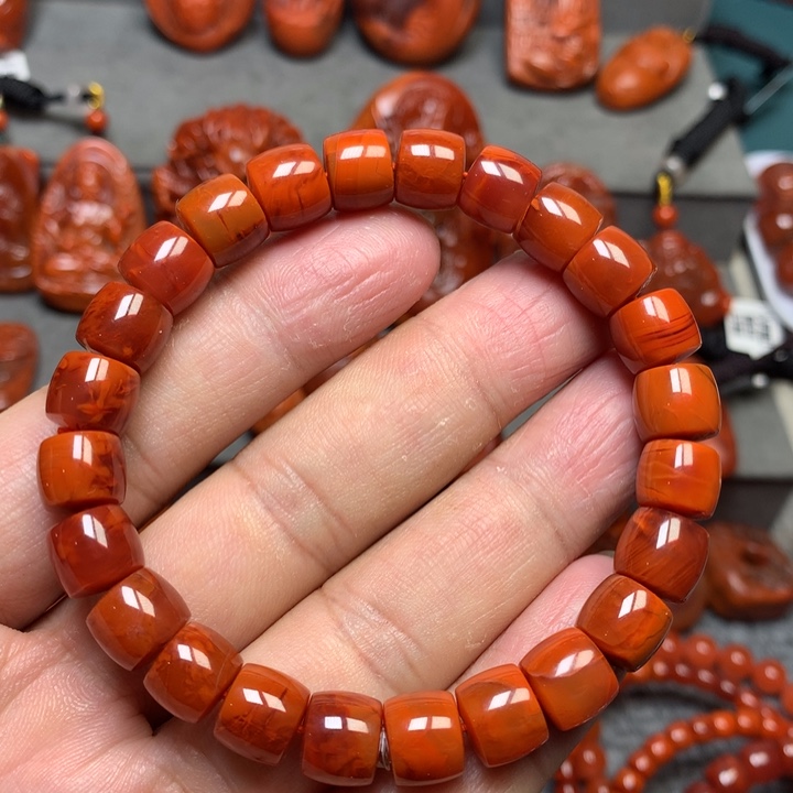 未镶嵌手串南红玛瑙9+’mm