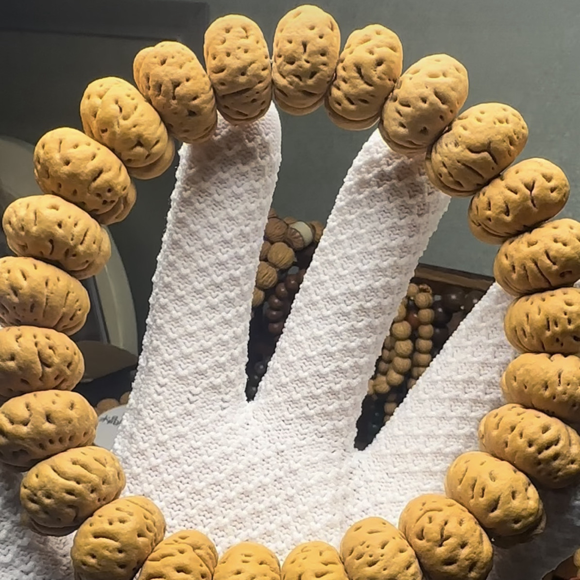 毕业蟠、蟠桃手持大尺21，玉化皮质稀缺款，精卡精配