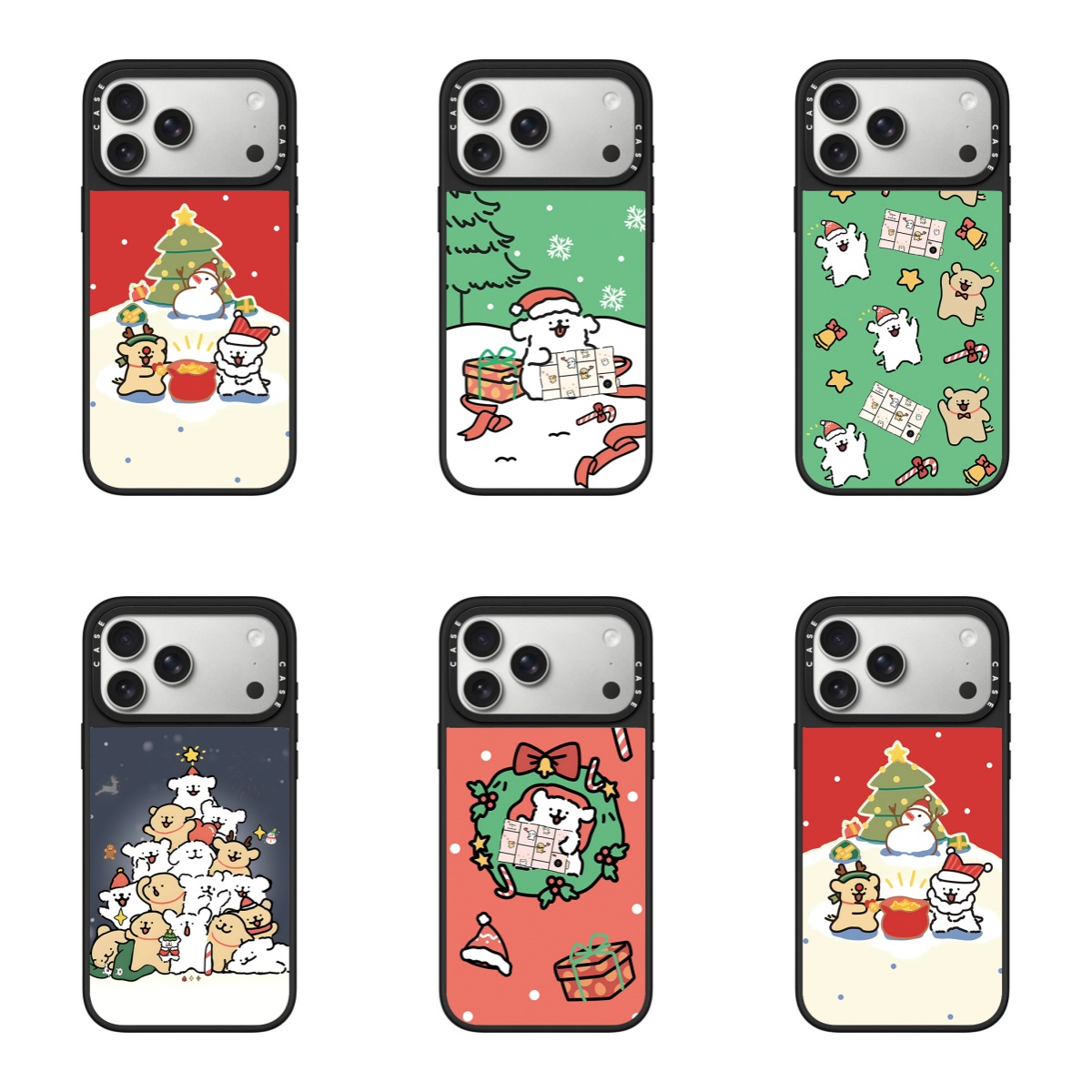 【圣诞线条小狗】适用于苹果15pm壳手机壳14promax手机壳