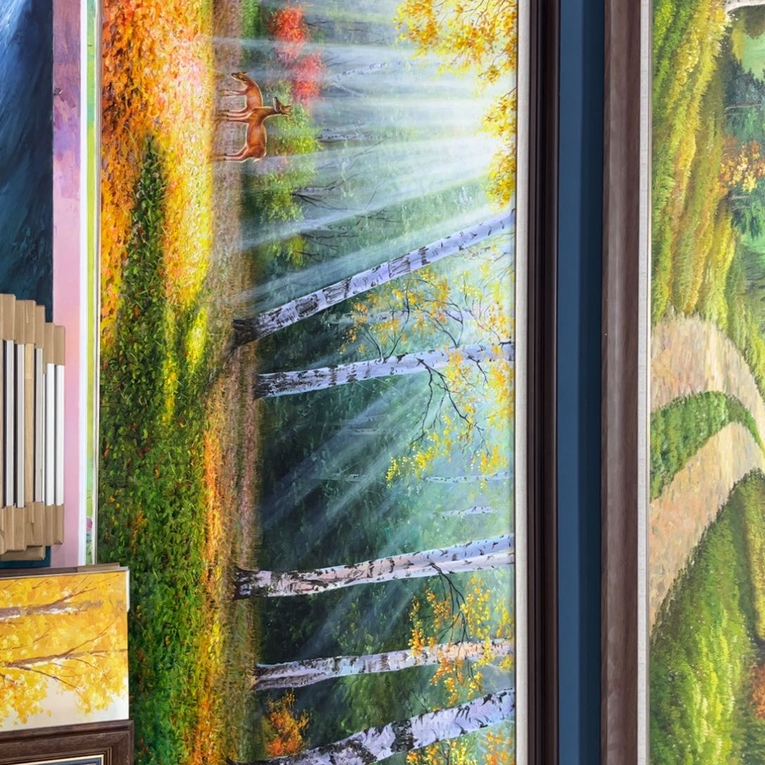 张***萌手工手绘精品油画80+180厘米