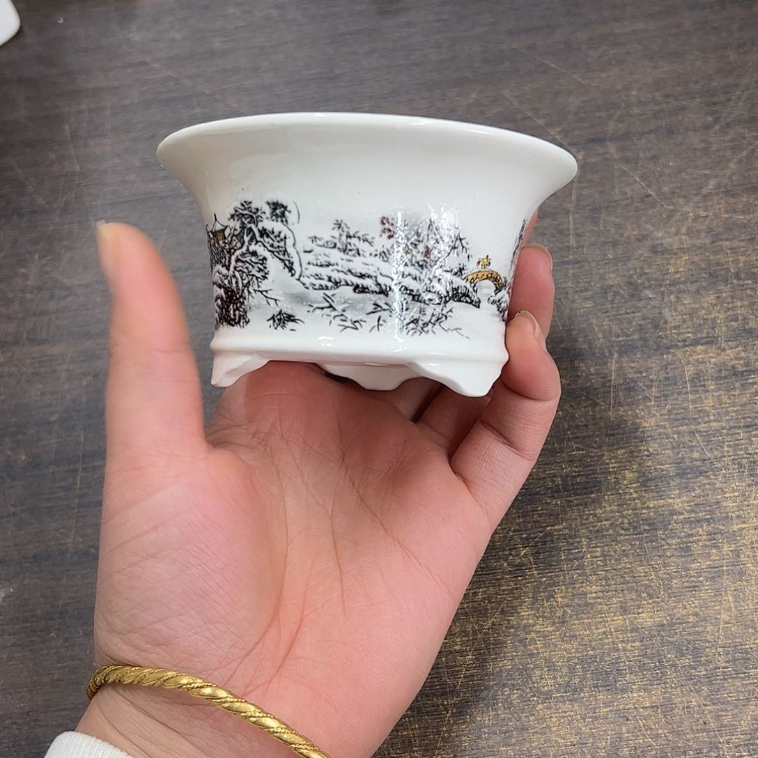 紫砂花盆794号瑕疵9.5/5cm